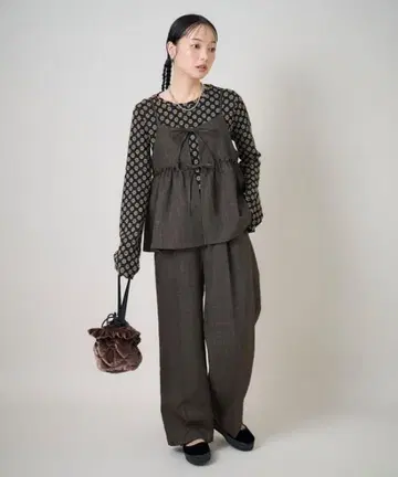FREAK'S STORE 울리 터치 뷔스티에 팬츠 세트