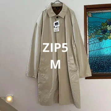 ZIP FIVE 지퍼 파이브 스텐카라 코트 발수 가공 M 베이지