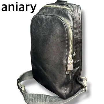 새상품급 아니아리 aniary 바디백 블랙 가죽 천연 가죽
