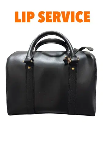 LIP SERVICE 블랙 핸드백 숄더백 내부 포켓
