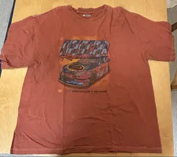 NASCAR 레이스카 T셔츠 2XL 오렌지 구제 의류