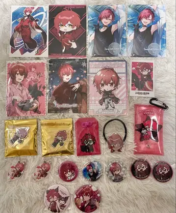 홍월 사쿠야 토비유니 브로마이드 폴라로이드 캔뱃지 기타 굿즈 세트