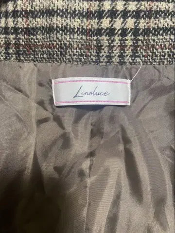 Linaluce 체크 무늬 더블 브레스트 코트