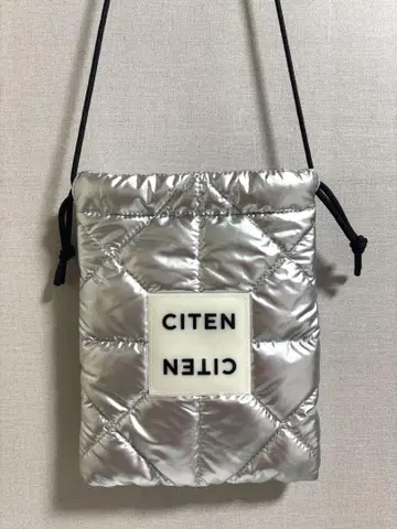 새상품급 CITEN 시텐 패디드 복조리 숄더 실버 백