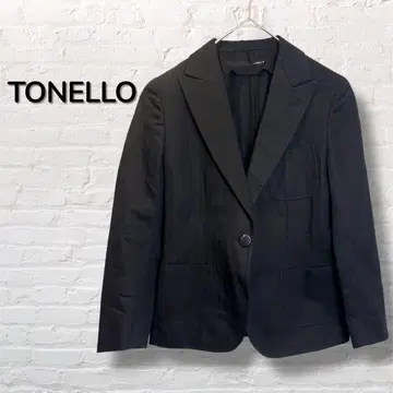 [TONELLO] 헤링본 테일러드 자켓 블랙 (40)