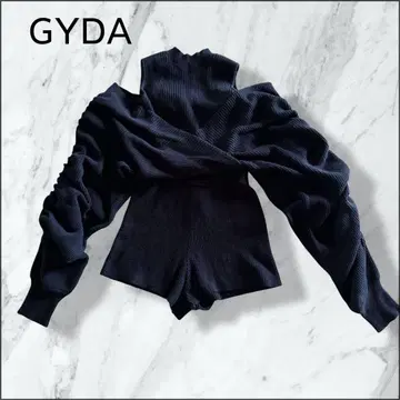 [ GYDA ] 암개더 레이어드 니트 올인원 블랙