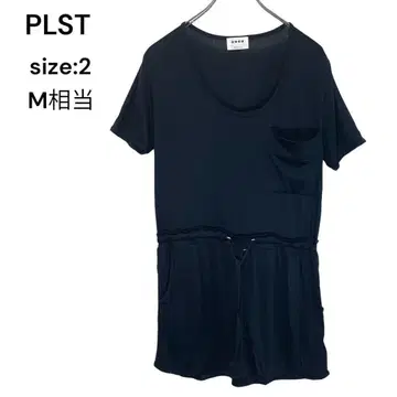 PLST 플라스테 튜닉 셔츠 반팔 2 블랙