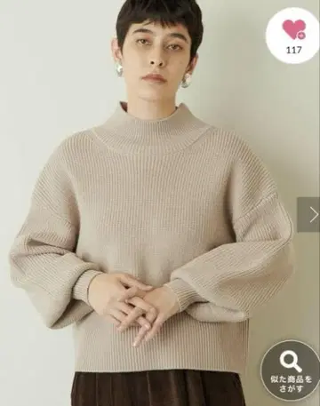 Whim Gazette 슬리브 포인트 하이넥 풀오버