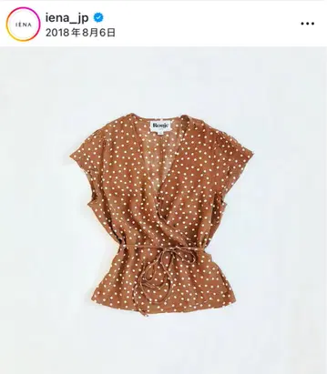 IENA Rouje 카슈쿨 레이온 도트 블라우스