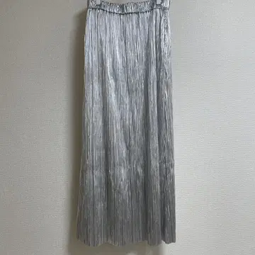 pattern torso 패턴 토르소 안티카 실버 플리츠 스커트