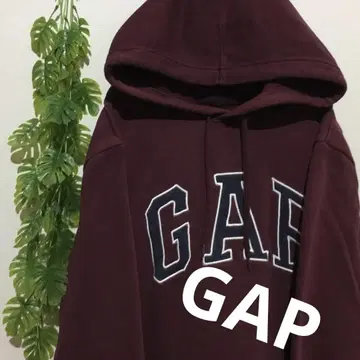 GAP 버건디 후드 부착 후드티 L 사이즈 90s