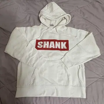 SHANK 로고 화이트 후드티 M
