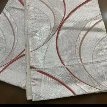 중고 후쿠로 오비 육통 무늬 순수 실크 후쿠로 오비 럭셔리 은채 패턴