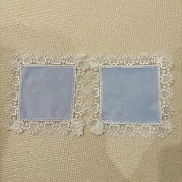 하트 x 화이트 레이스 가챠 푸치 타월 긴자와 레이스 미니 타월 손수건