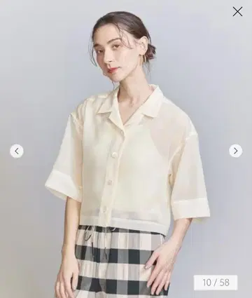 beauty & youth 폴리에스테르 오간자 셔츠