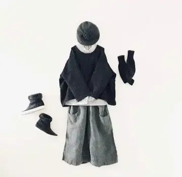 rehellinen 루즈 큐롯 팬츠 그레이