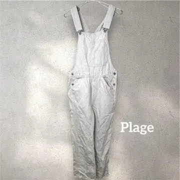 Plage 플라주 린넨 혼방 아사멘 오버롤 베이지 일본제