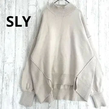 슬라이 SLY 하이넥 니트 [ F ] 스웨터 레이스업 랜덤 밑단