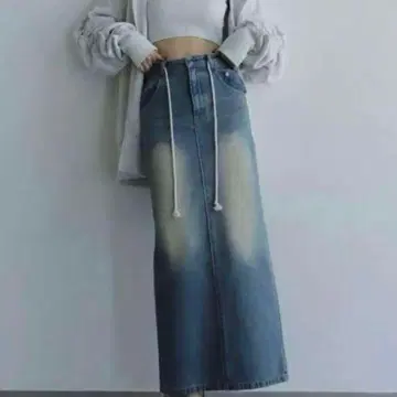 MELT THE LADY 멜트 더 레이디 데님 롱 스커트