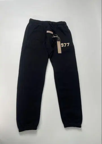 블랙 조거 팬츠 넘버 1977 S