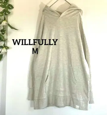 새상품급 Willfree M 그레이 가죽 택 빅 루즈 후드티 트레이닝복