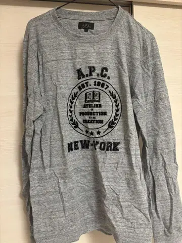 A.P.C. 그레이 맨투맨 L 사이즈