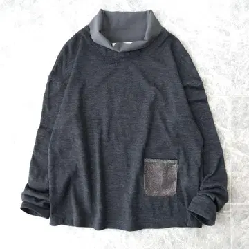 424 파비아나 필리피 모닐레 울 실크 니트 스웨터 그레이