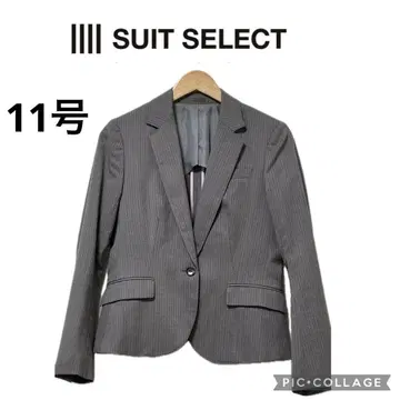 SUIT SELECT 스트라이프 비즈니스 자켓 그레이