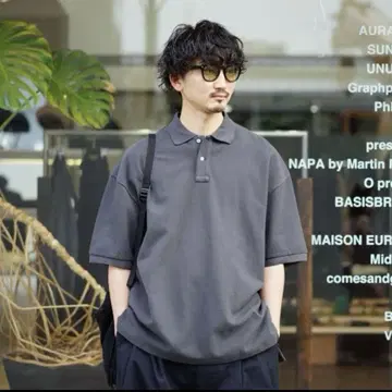 Graphpaper Cotton Pique Jersey S/S POLO