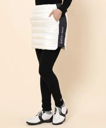 JUN & ROPE [ 발수 ] 사이드 로고 다운 스커트