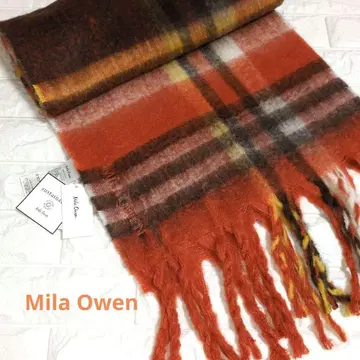 택 포함 미사용 새상품 MilaOwen 미라 오웬 트위스트 프린지 머플러