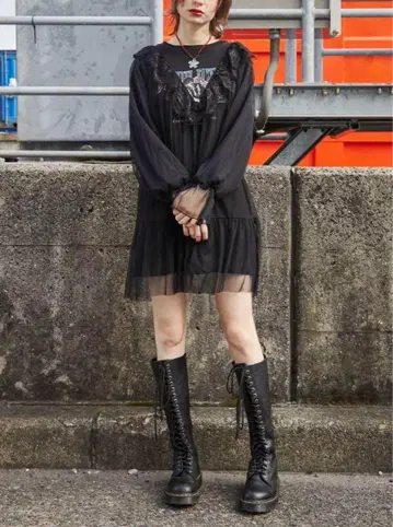 도킹 튤 락 원피스