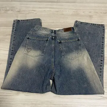 레어 ACLENT 아클렌트 보이프렌드 빈티지 데님 하트 자수 새상품급