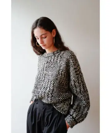 CLANE 믹스 트위드 니트 MIX TWEED KNIT TOPS