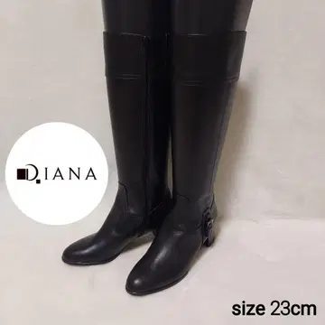 새상품 DIANA 천연 가죽 가죽 롱 부츠