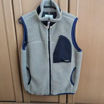 AIGLE 플리스 베스트 M 사이즈 베이지