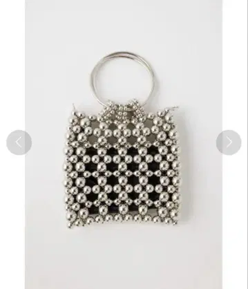 MOUSSY SILVER BEADED MINI BAG