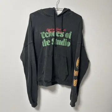 ZARA 그래픽 후드티 L 블랙