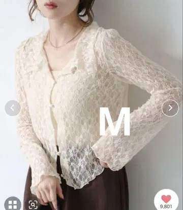 카스타네 카라 레이스 풀오버 아이보리 M