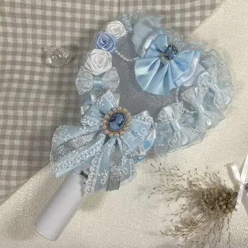 1813. 응원봉 데코 하트 응원봉 스카이블루 덕질
