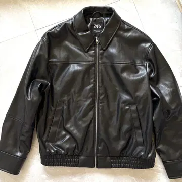 [ 인기 ] ZARA 인조 가죽 봄버 자켓 XS 블랙