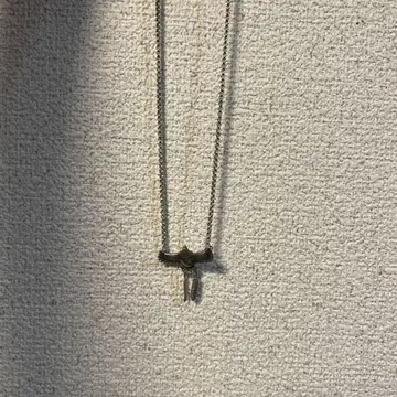 실버 날개 디자인 이중 체인 목걸이