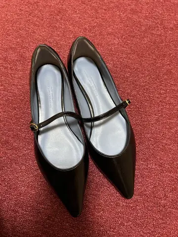 GREEN LABEL RELAXING 블랙 플랫슈즈 25.5cm