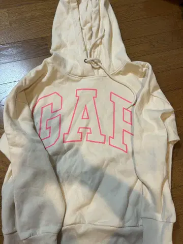 GAP 로고 후드티 M 사이즈 크림색