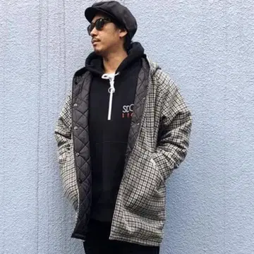 SD HARRIS TWEED / 리버서블 후드 코트