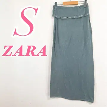 ZARA 탁한 블루 니트 타이트 스커트 페미닌 코디 캐주얼 코디
