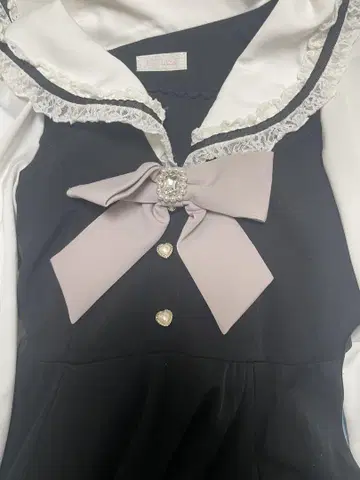 리즈리사 세일러 카라 셋업 블랙 LIZLISA
