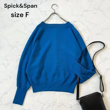 spick&span 돌먼 슬리브 페미닌 니트 [ F ] 파랑 오버 사이즈