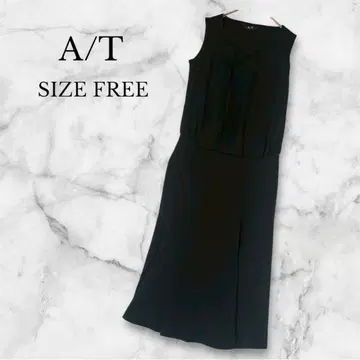 A/T 원피스 슬리브리스 일본제 깔끔한 블랙 포멀 심플
