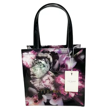 [ 미사용 ] TED BAKER 플라워 프린트 토트백 꽃무늬 블랙